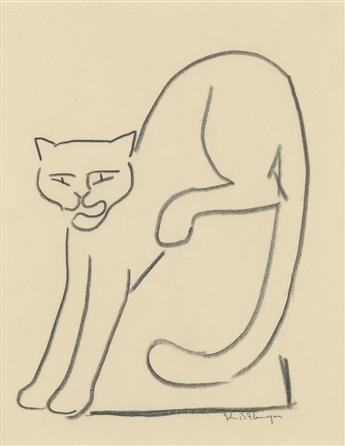 JOHN BERNARD FLANNAGAN Cat (Cat Descending from a Block).
